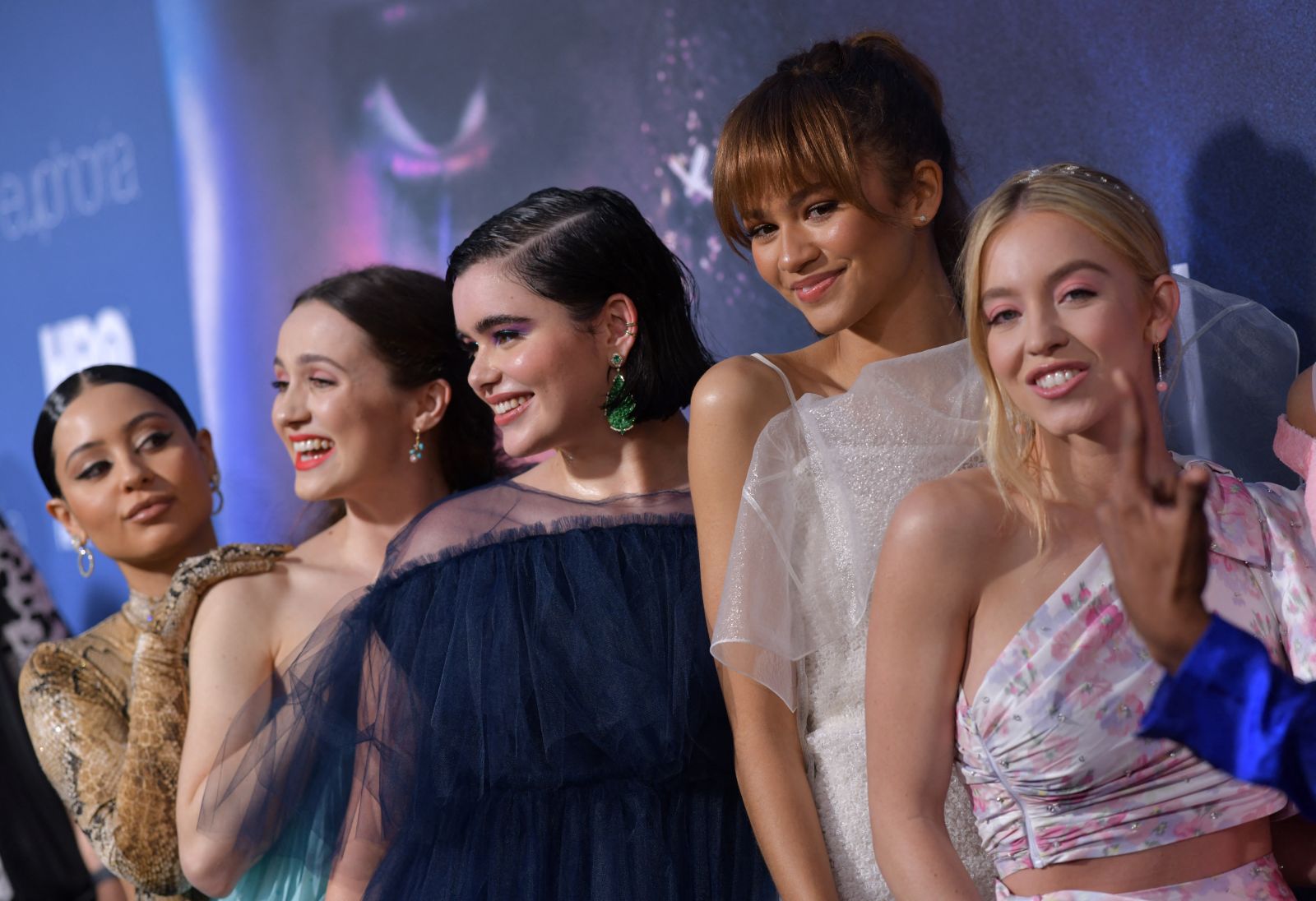 (L-R) Actresses Alexa Demie, Maude Apatow, Barbie Ferreira, Zendaya and Sydney Sweeney