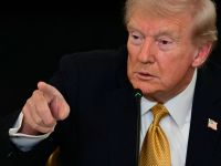 US President Donald Trump speaks during a law enforcement roundtable in the State Dining Room of the White House on October 23, 2025 in Washington, DC. (Photo by Jim WATSON / AFP) US President Donald Trump speaks during a law enforcement