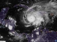 This RAMMB/CIRA handout satellite image shows Hurricane Melissa southeast of Jamaica at 03:30 UTC on October 26, 2025. Photo by - / RAMMB/CIRA / AFP Hurricane Melissa
