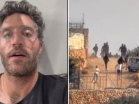 American journalist Jasper Nathaniel documented Israeli settler's attack on Palestinian olive pickers in Turmus Ayya village. (credit: @infinite_jaz/X) American journalist Jasper Nathaniel