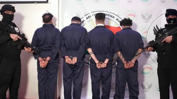 الأربعة الذين تم إيقافهم في أربيل العراق  الأربعة الذين تم إيقافهم في العراق