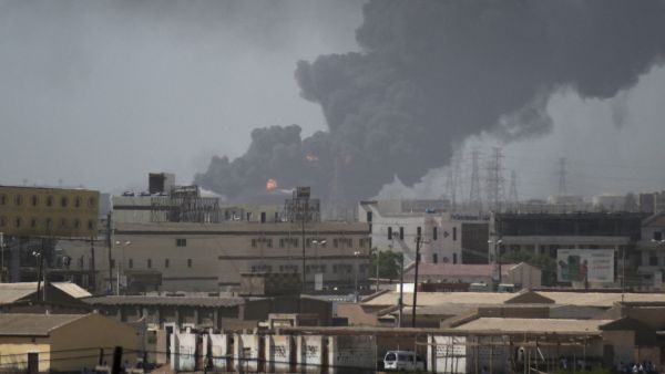 Drones struck the airport and targeted an army base in Port Sudan on May 6, officials said, the third straight day the Sudanese army-aligned government's seat of power has come under attack. (Photo by AFP) khartoum