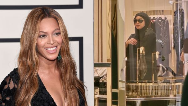 LOS ANGELES - FEB 08:  Beyonce arrives to the Grammy Awards 2015  on February 8, 2015 in Los Angeles, CA (Shutterstock) / Beyoncé spotted wearing a hijab (X/ Twitter) Beyoncé